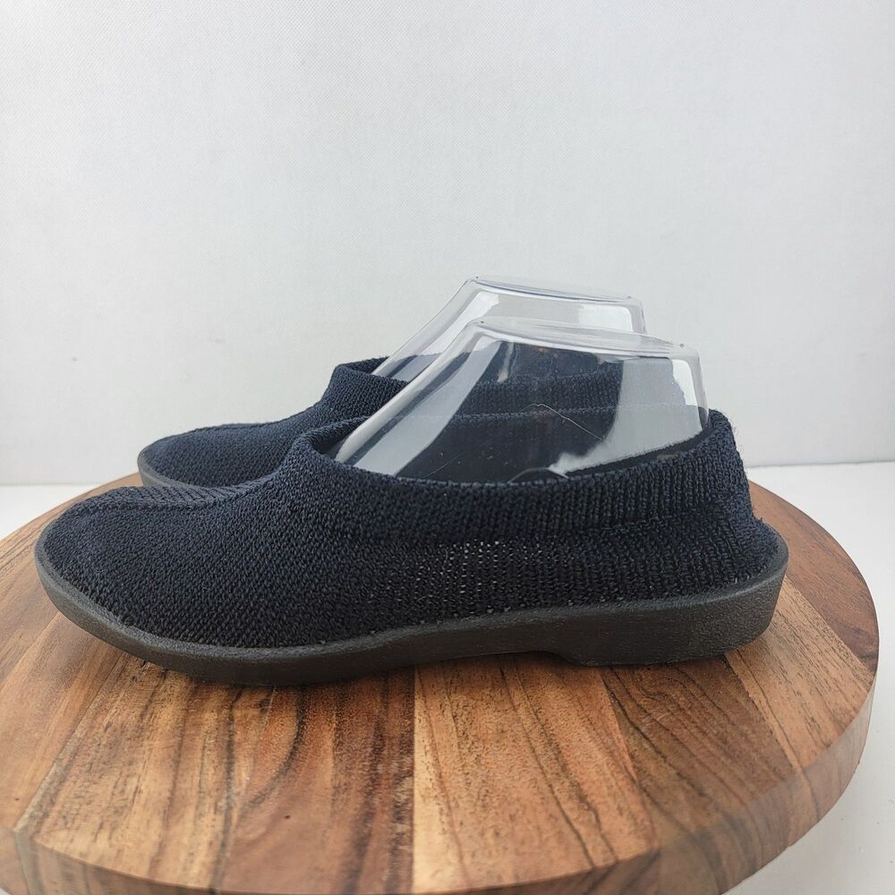 Arcopedico Womens Size EU38 US7.5 Black Knit Slip On Comfort Flat Shoes
